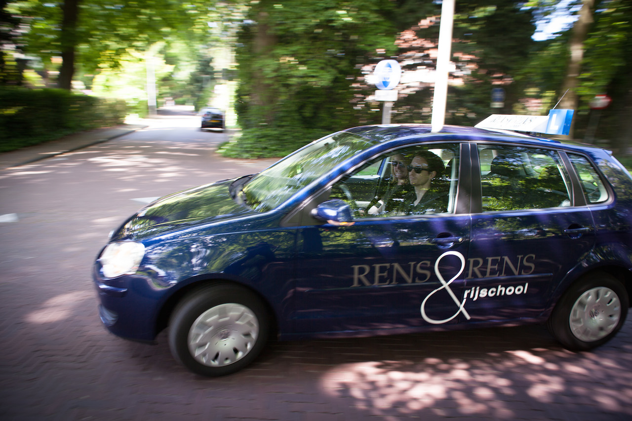 Rijles onderweg